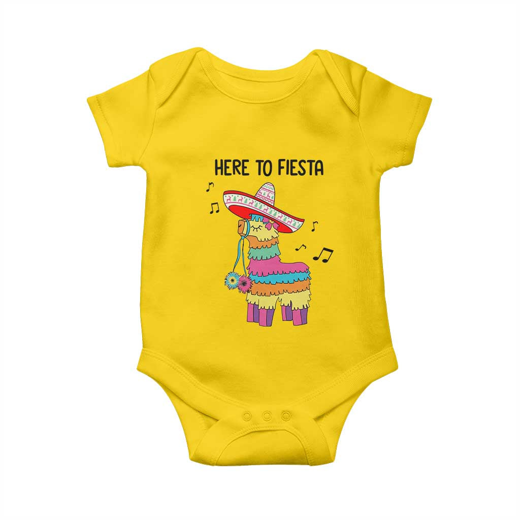 Funny Pinata Mexican Baby Onesie Here To Fiesta TS14 Daisy Print Your Wear