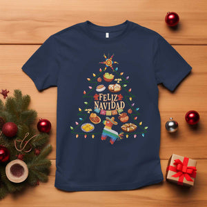 Feliz Navidad T Shirt Mexican Christmas Tree Fiesta TS14 Navy Print Your Wear