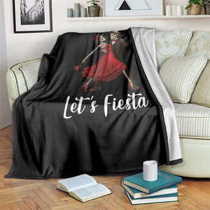 Skeleton Mexican Christmas Throw Blanket Let us Fiesta TS14 Print Your Wear