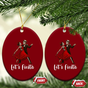 Skeleton Mexican Christmas Ceramic Ornament Let us Fiesta TS14 Print Your Wear