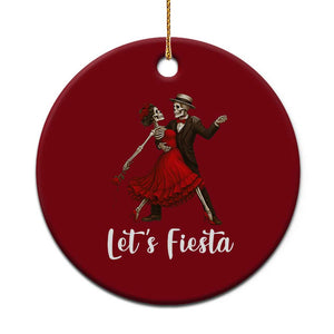 Skeleton Mexican Christmas Ceramic Ornament Let us Fiesta TS14 1pc Red Print Your Wear