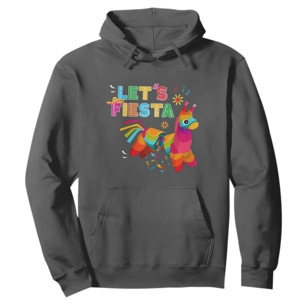 Funny Pinata Mexican Hoodie Let Us Fiesta TS14 Dark Heather Print Your Wear