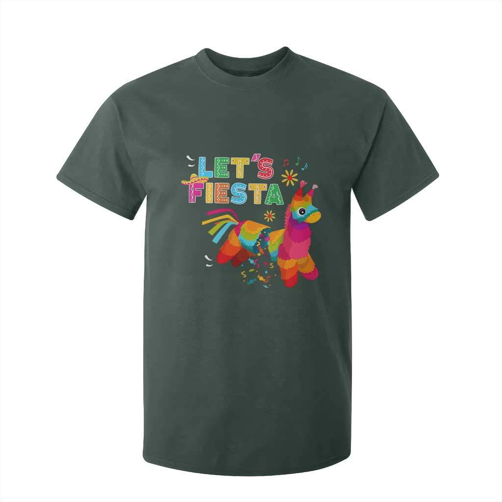 Funny Pinata Mexican T Shirt For Kid Let Us Fiesta TS14 Dark Forest Green Print Your Wear