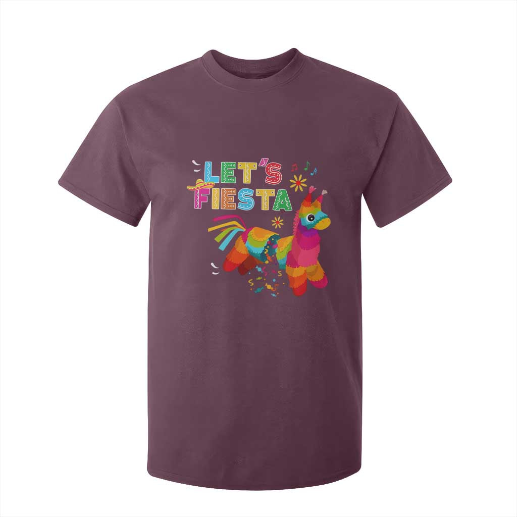 Funny Pinata Mexican T Shirt For Kid Let Us Fiesta TS14 Maroon Print Your Wear