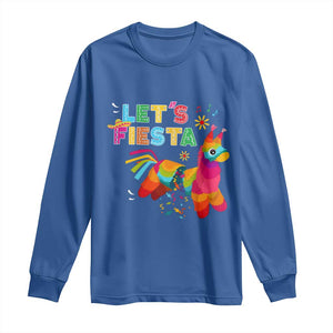 Funny Pinata Mexican Long Sleeve Shirt Let Us Fiesta TS14 Royal Blue Print Your Wear