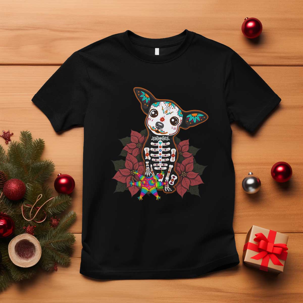 Calavera Chihuahua T Shirt Pinata Dia De Los Muertos Mexican TS14 Black Print Your Wear