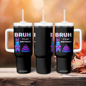 Funny Pinata Mexican Tumbler With Handle Bruh It Is My Birthday TS14 Print Your Wear