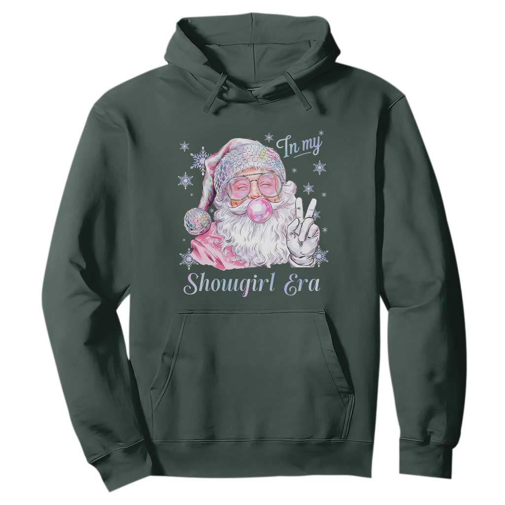 Pink Santa Christmas Hoodie Bubble Gum Peace Sign TS14 Dark Forest Green Print Your Wear