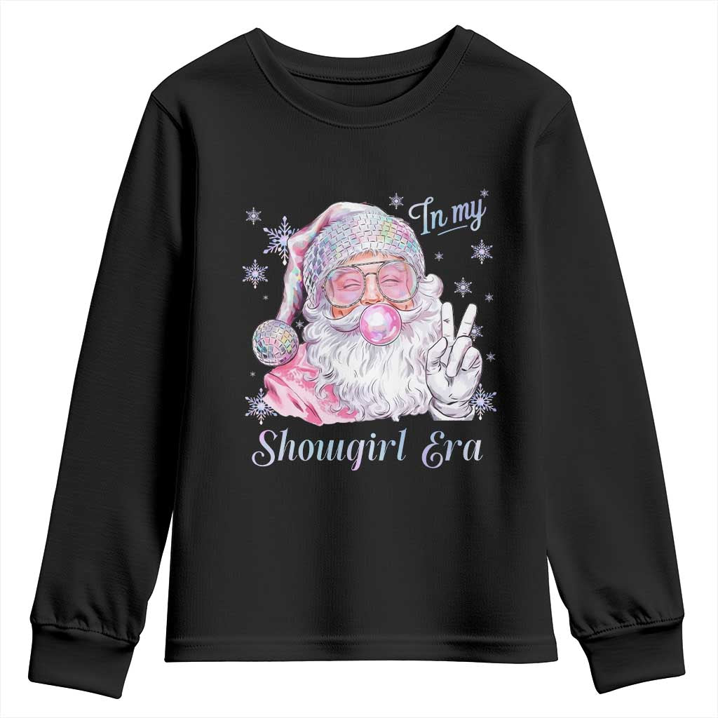 Pink Santa Christmas Youth Sweatshirt Bubble Gum Peace Sign TS14 Black Print Your Wear