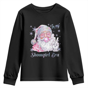 Pink Santa Christmas Youth Sweatshirt Bubble Gum Peace Sign TS14 Black Print Your Wear