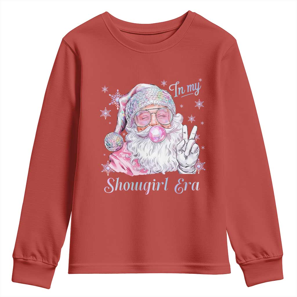 Pink Santa Christmas Youth Sweatshirt Bubble Gum Peace Sign TS14 Red Print Your Wear