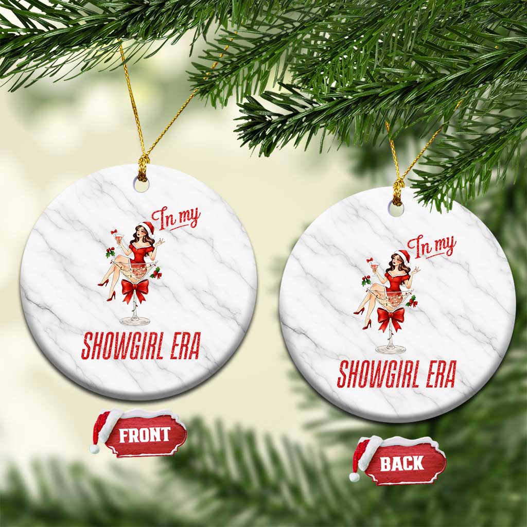 Santa Girls Christmas Ceramic Ornament In My Costume Era TS14 1pc White Marble Print Your Wear