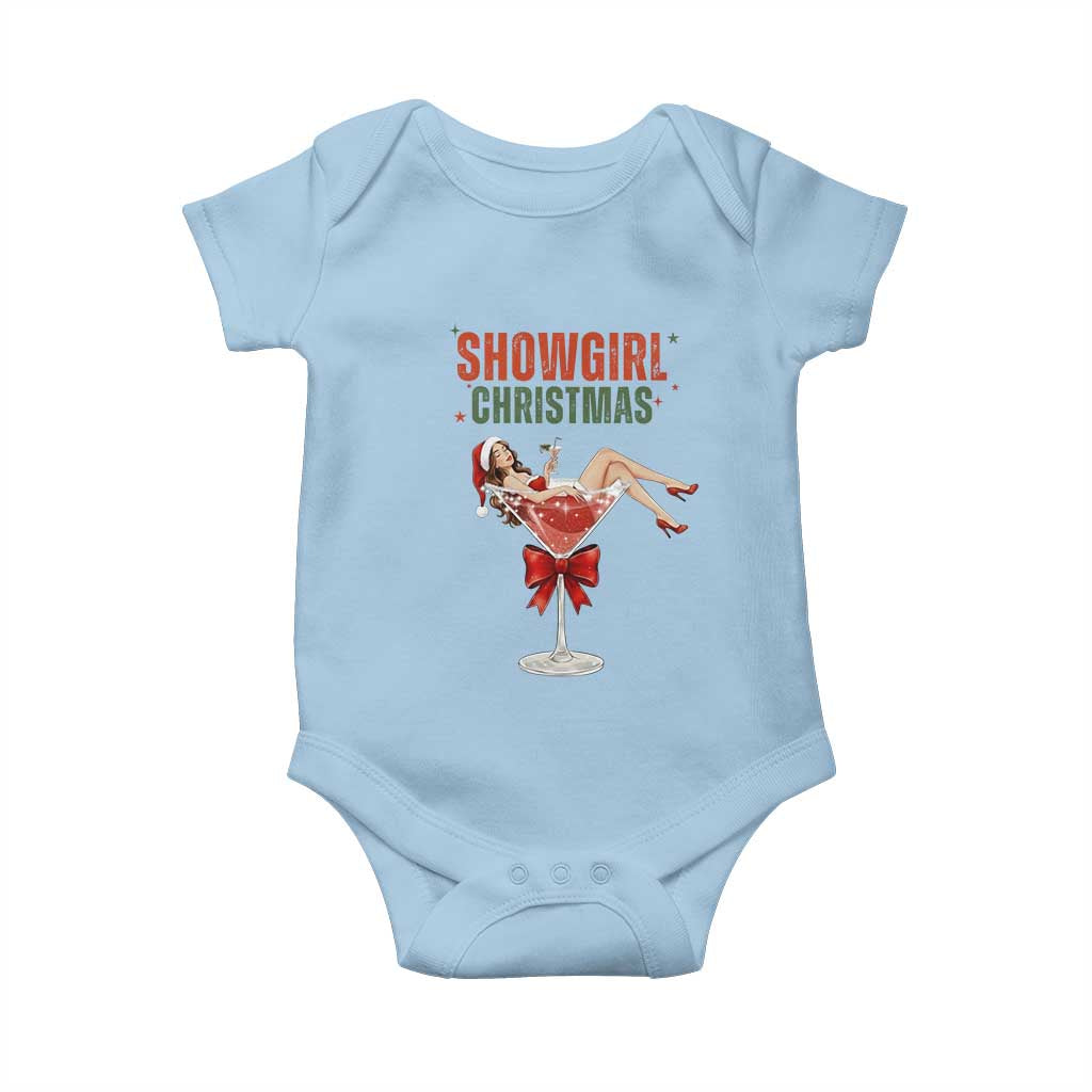 Santa Girls Christmas Baby Onesie TS14 Light Blue Print Your Wear