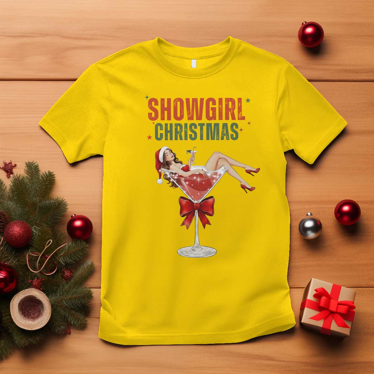 Santa Girls Christmas T Shirt TS14 Daisy Print Your Wear