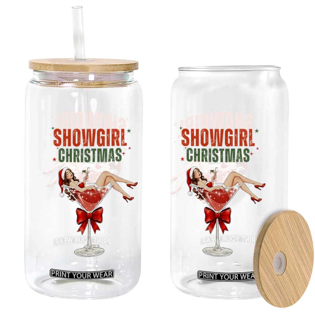 Santa Girls Christmas Glass Can TS14 Print Your Wear