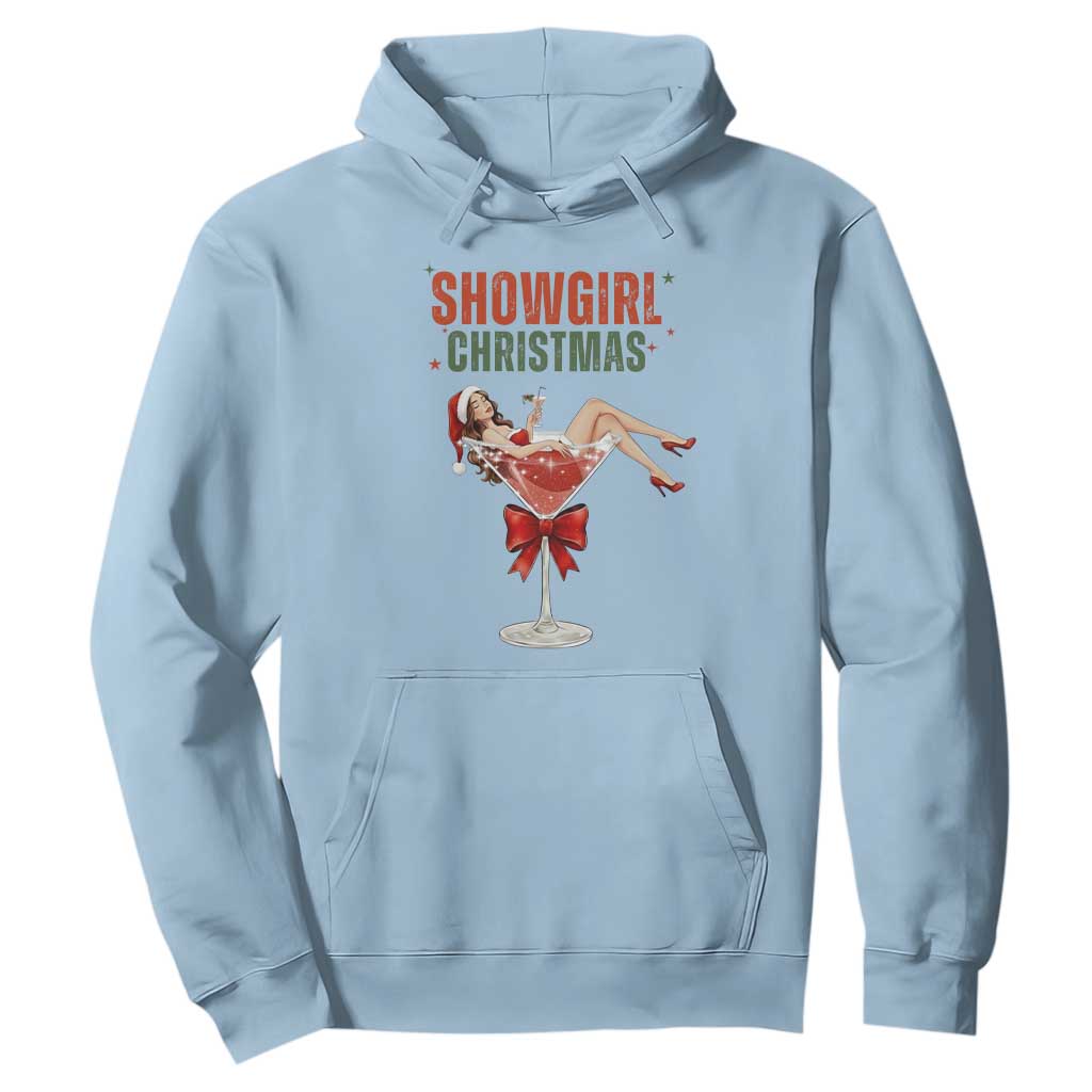 Santa Girls Christmas Hoodie TS14 Light Blue Print Your Wear
