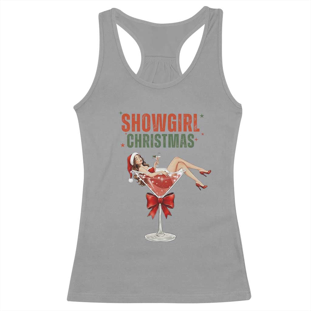 Santa Girls Christmas Racerback Tank Top TS14 Sport Gray Print Your Wear