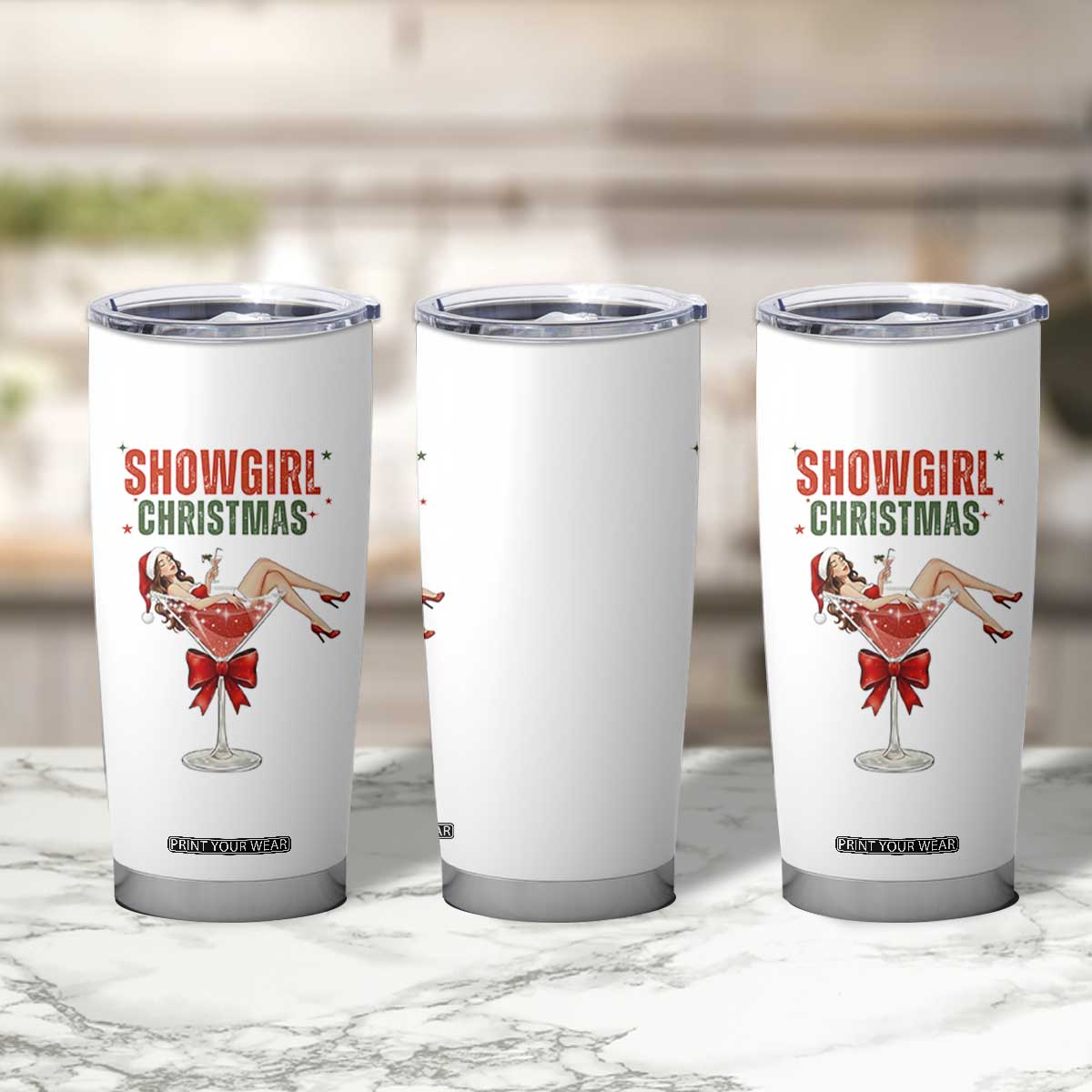 Santa Girls Christmas Tumbler Cup TS14 Print Your Wear