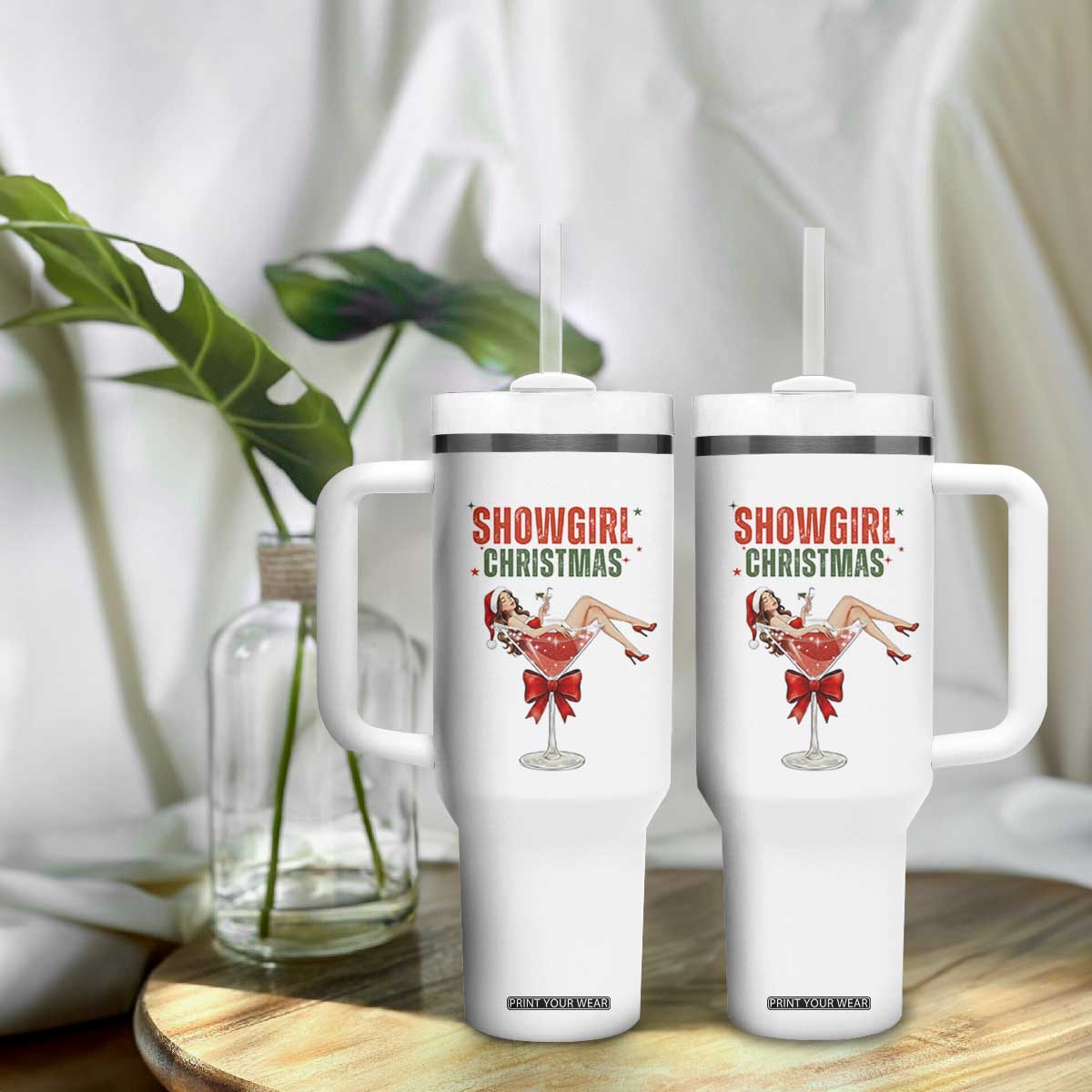 Santa Girls Christmas Tumbler With Handle TS14 Print Your Wear