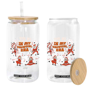 Funny Santa Girl Christmas Glass Can TS14 Print Your Wear