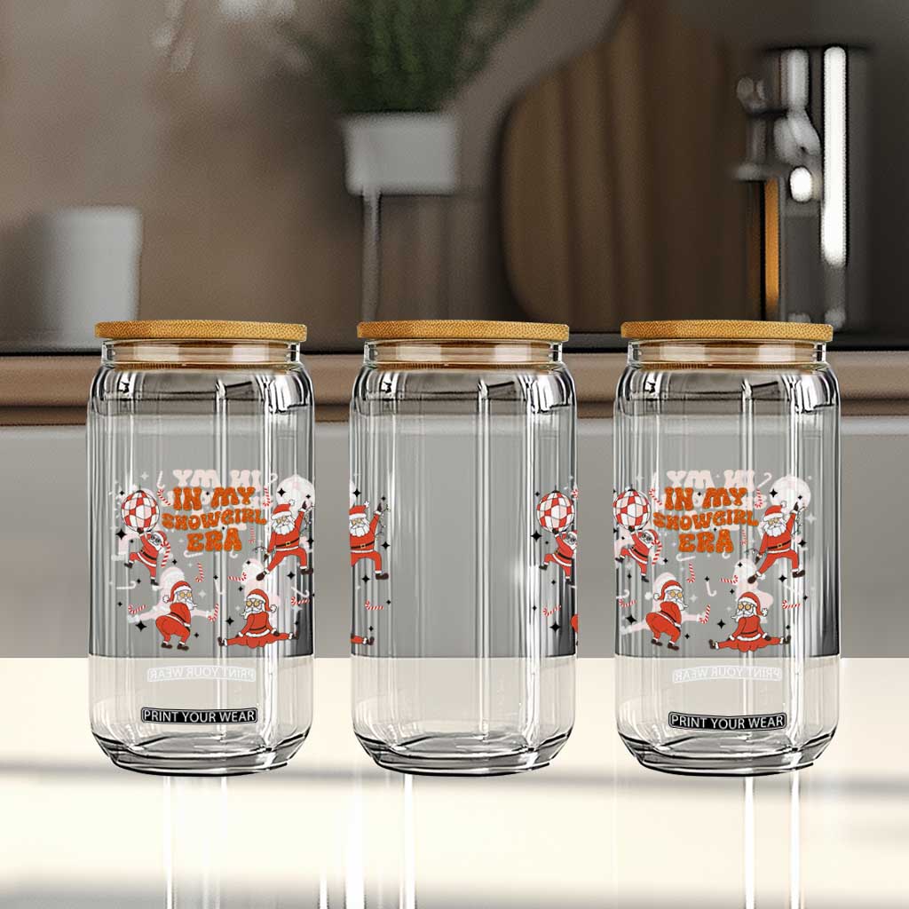 Funny Santa Girl Christmas Glass Can TS14 Print Your Wear