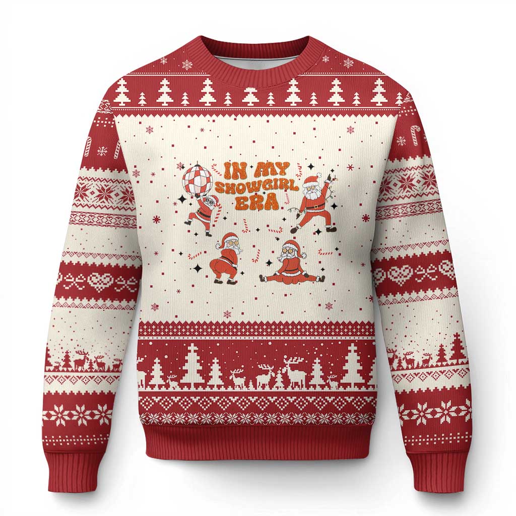 Funny Santa Girl Xmas Ugly Christmas Sweater TS14 Beige Red Print Your Wear