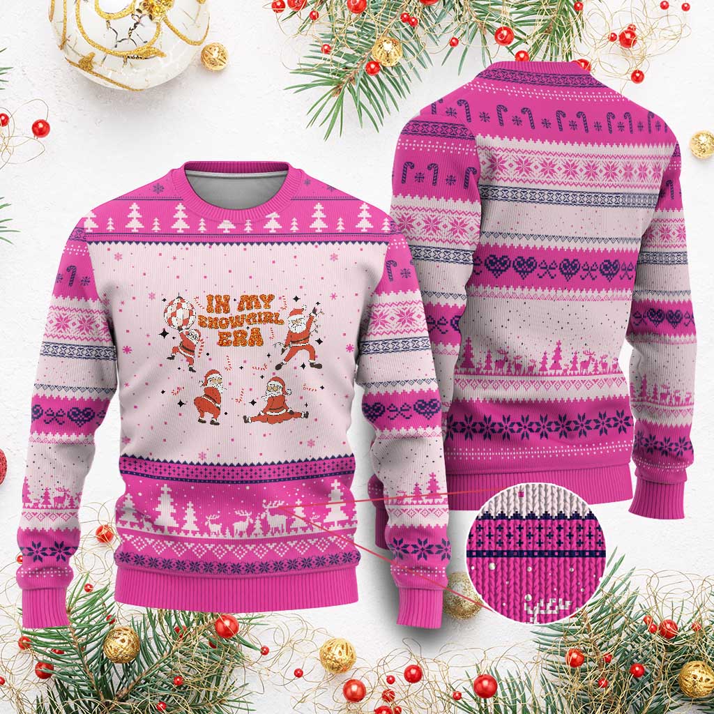 Funny Santa Girl Xmas Ugly Christmas Sweater TS14 Hot Pink Print Your Wear