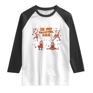 Funny Santa Girl Christmas Raglan Shirt TS14 White Black Print Your Wear