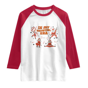 Funny Santa Girl Christmas Raglan Shirt TS14 White Red Print Your Wear