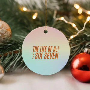 67 Six Seven Meme Ceramic Ornament TS14 1pc Pastel Print Your Wear