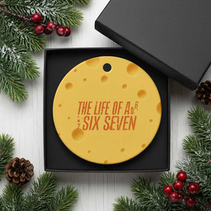 67 Six Seven Meme Ceramic Ornament TS14 1pc Yellow Cheese Print Your Wear