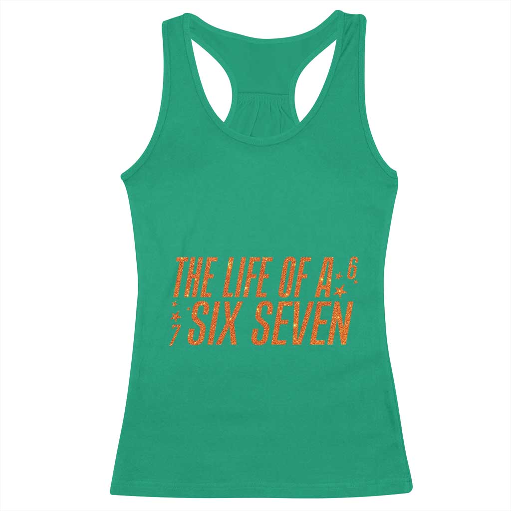 67 Six Seven Meme Racerback Tank Top TS14 Irish Green Print Your Wear