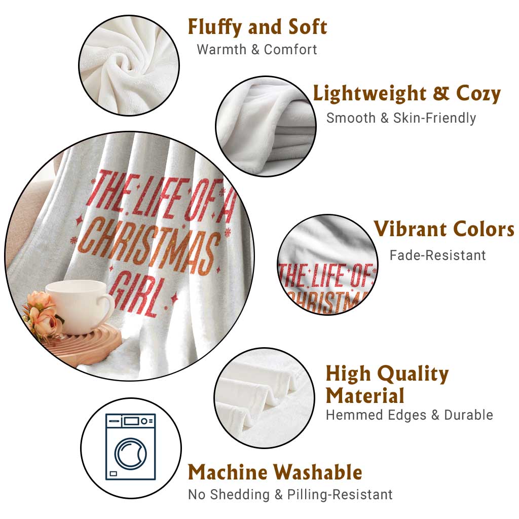The Life Of A Christmas Girl Throw Blanket TS14 Print Your Wear