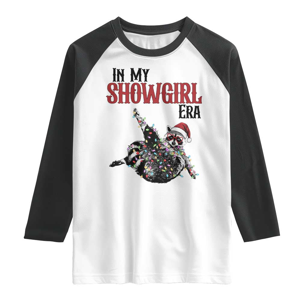 Funny Raccoon Christmas Raglan Shirt In My Costume Era TS14 White Black Print Your Wear