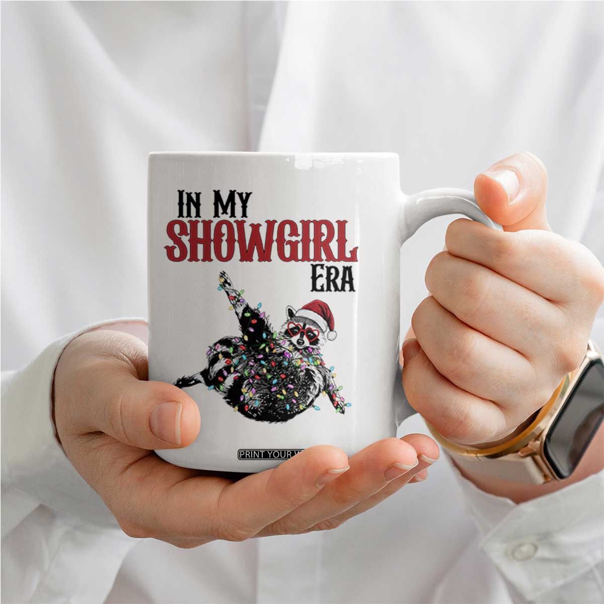 Funny Raccoon Christmas Coffee Mug In My Costume Era TS14 Print Your Wear
