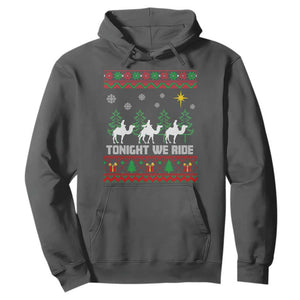 Tonight We Ride Hoodie Three Wise Men Nativity Scene Christmas TS14 Dark Heather Print Your Wear