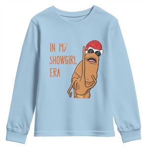 Marcus The Worm Christmas Meme Youth Sweatshirt In My Costume Era TS14 Light Blue Print Your Wear