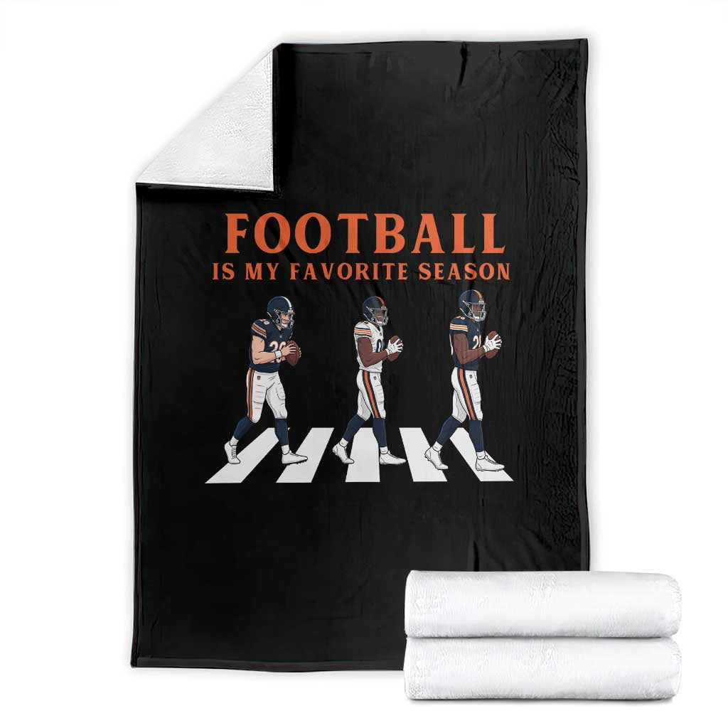 Football Is My Favorite Season Throw Blanket Funny Football Lover TS14 Black Print Your Wear