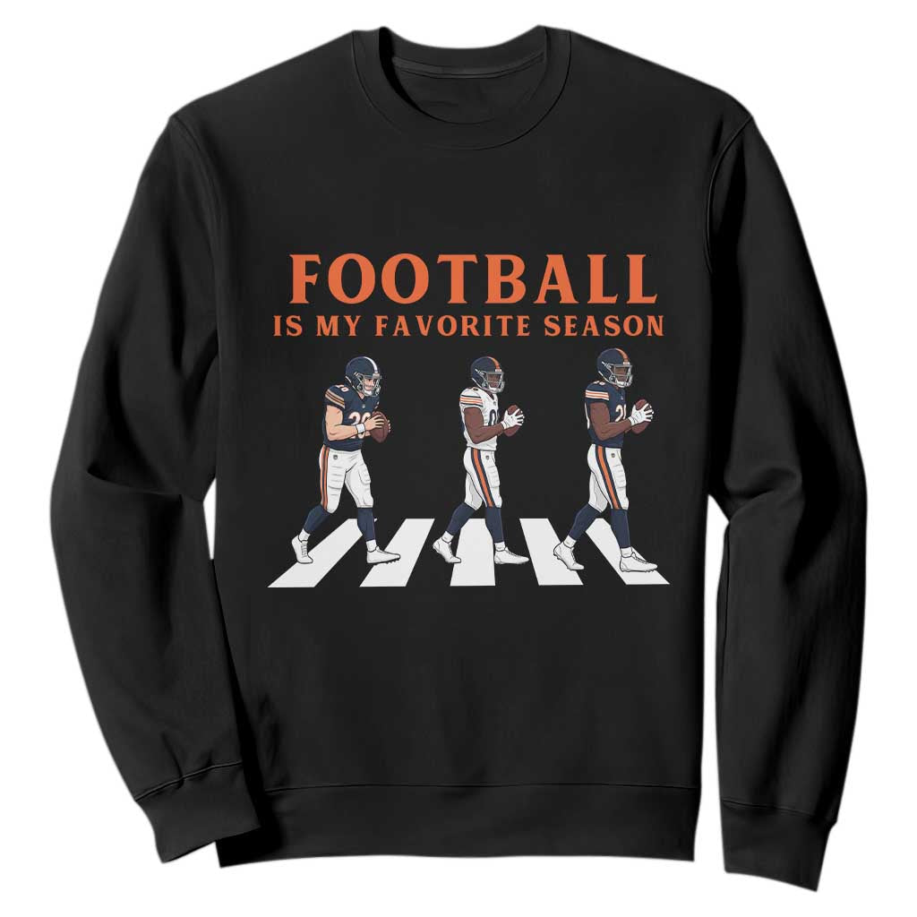 Football Is My Favorite Season Sweatshirt Funny Football Lover TS14 Black Print Your Wear
