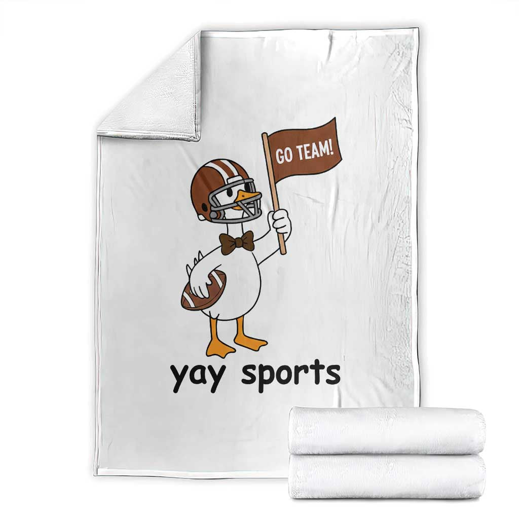 Silly Goose Football Throw Blanket Yays Sport TS14 White Print Your Wear