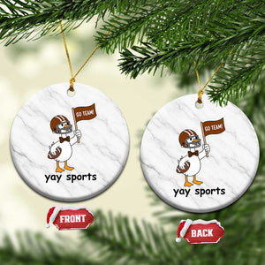 Silly Goose Football Ceramic Ornament Yays Sport TS14 1pc White Marble Print Your Wear