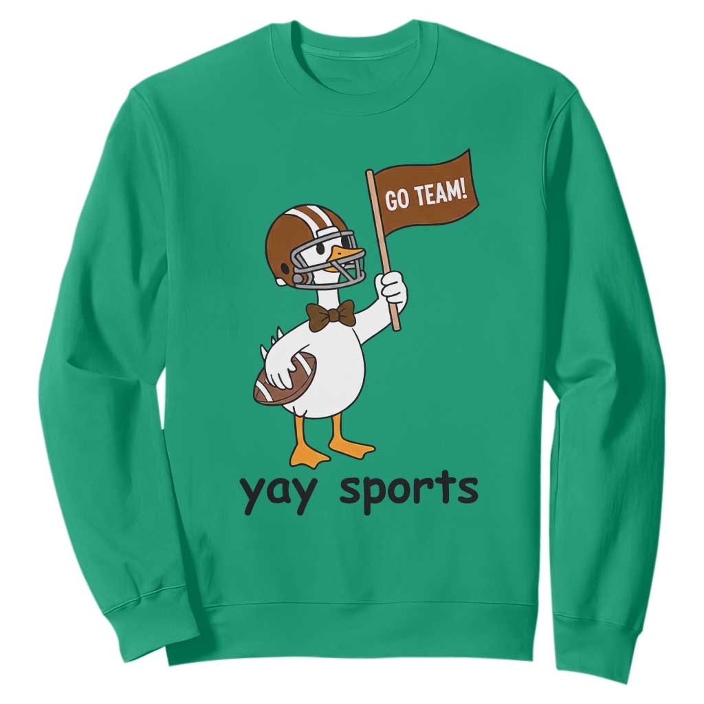 Silly Goose Football Sweatshirt Yays Sport TS14 Irish Green Print Your Wear