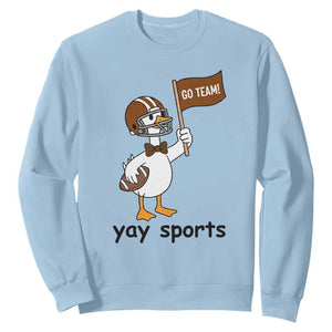 Silly Goose Football Sweatshirt Yays Sport TS14 Light Blue Print Your Wear