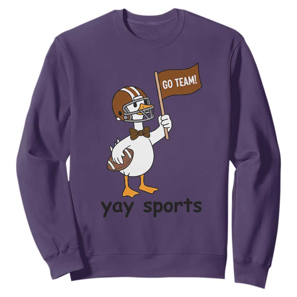 Silly Goose Football Sweatshirt Yays Sport TS14 Purple Print Your Wear