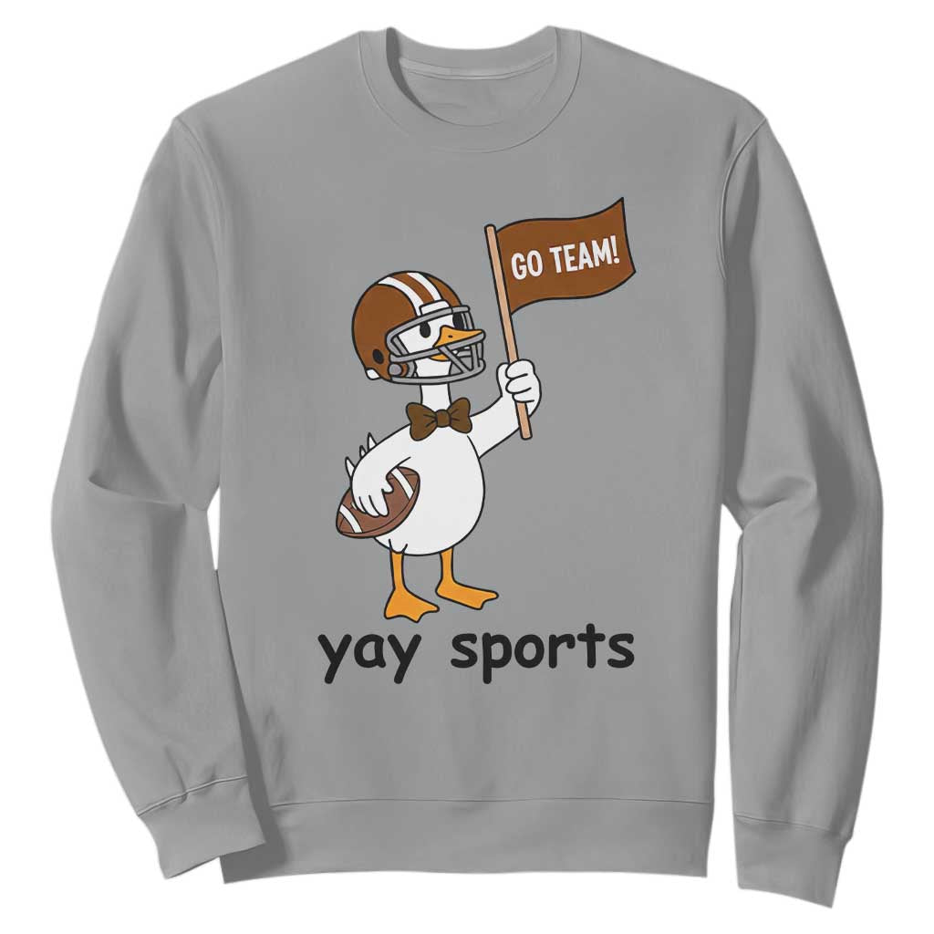 Silly Goose Football Sweatshirt Yays Sport TS14 Sport Gray Print Your Wear