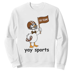 Silly Goose Football Sweatshirt Yays Sport TS14 White Print Your Wear