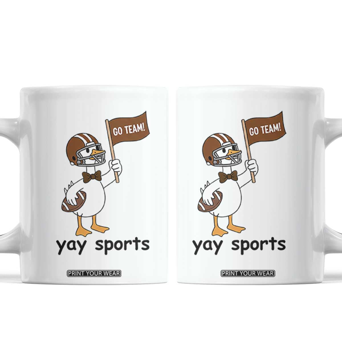 Silly Goose Football Coffee Mug Yays Sport TS14 White Print Your Wear