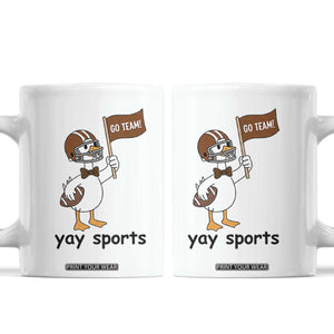 Silly Goose Football Coffee Mug Yays Sport TS14 White Print Your Wear