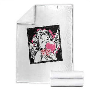 Funny 67 Valentines Throw Blanket Cupid Playing Cards Six Seven TS14 White Print Your Wear