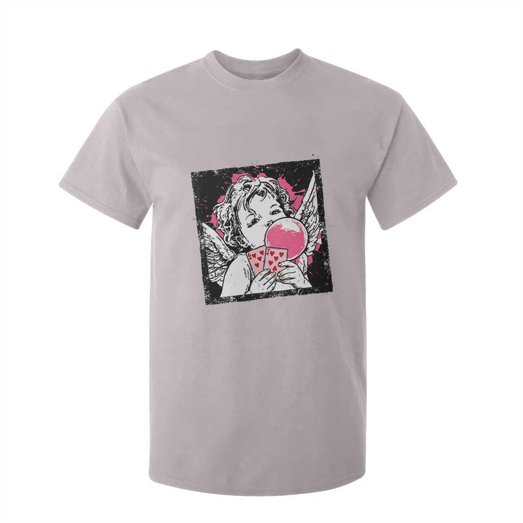 Funny 67 Valentines T Shirt For Kid Cupid Playing Cards Six Seven TS14 Ice Gray Print Your Wear